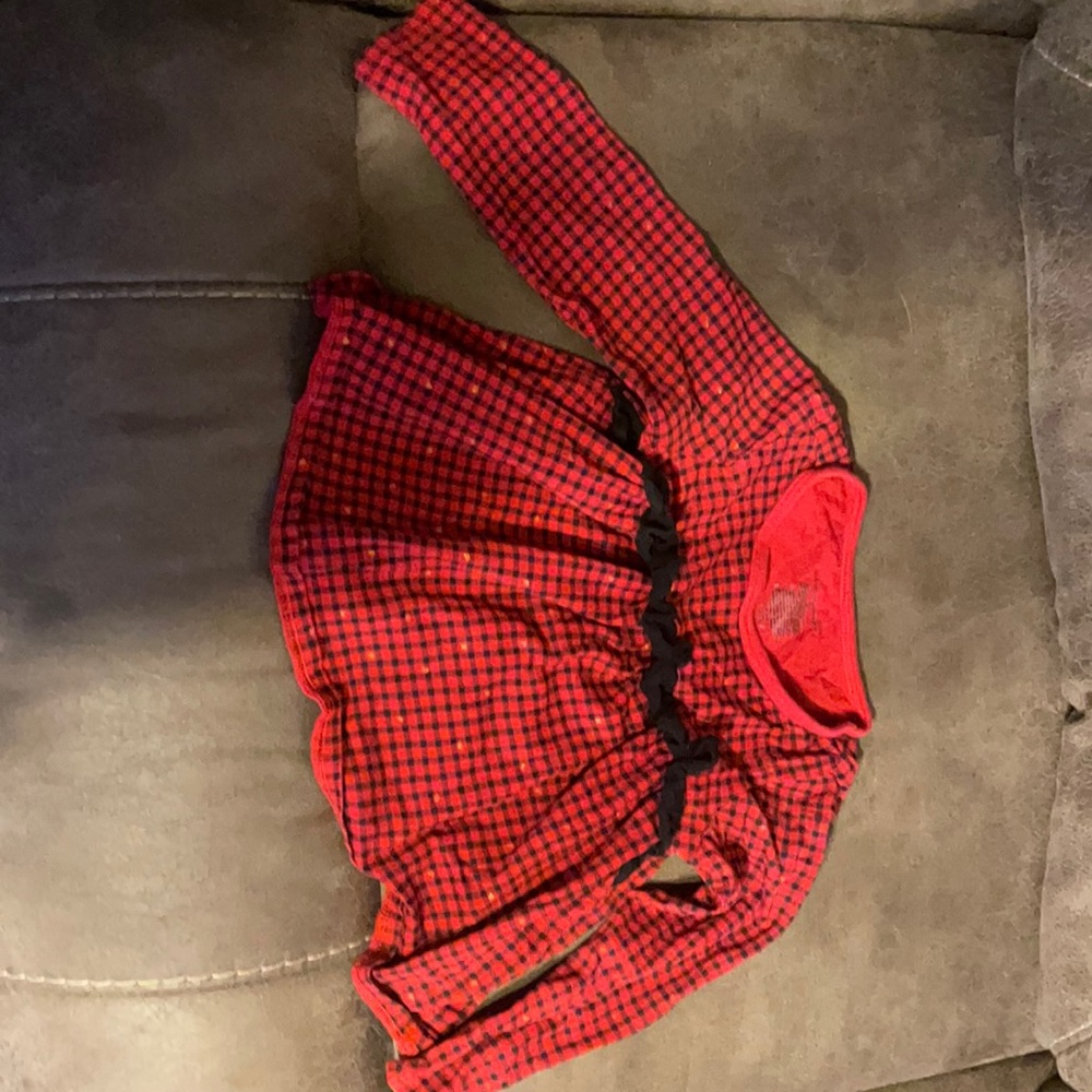 First Impressions 2T girls long sleeve plaid shirt
